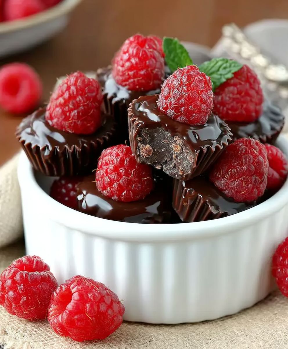 No-Bake Chocolate Raspberry Bites