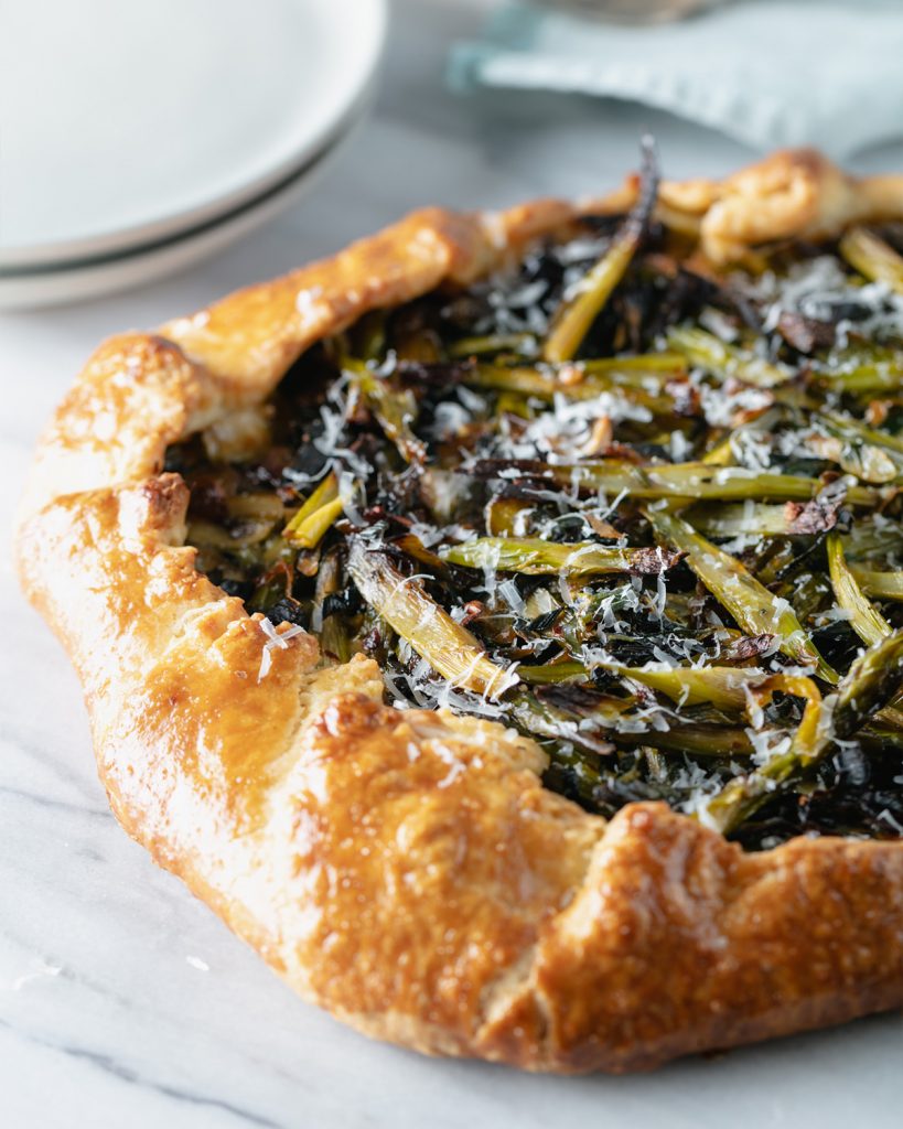 Asparagus and Leek Galette with Herb Butter