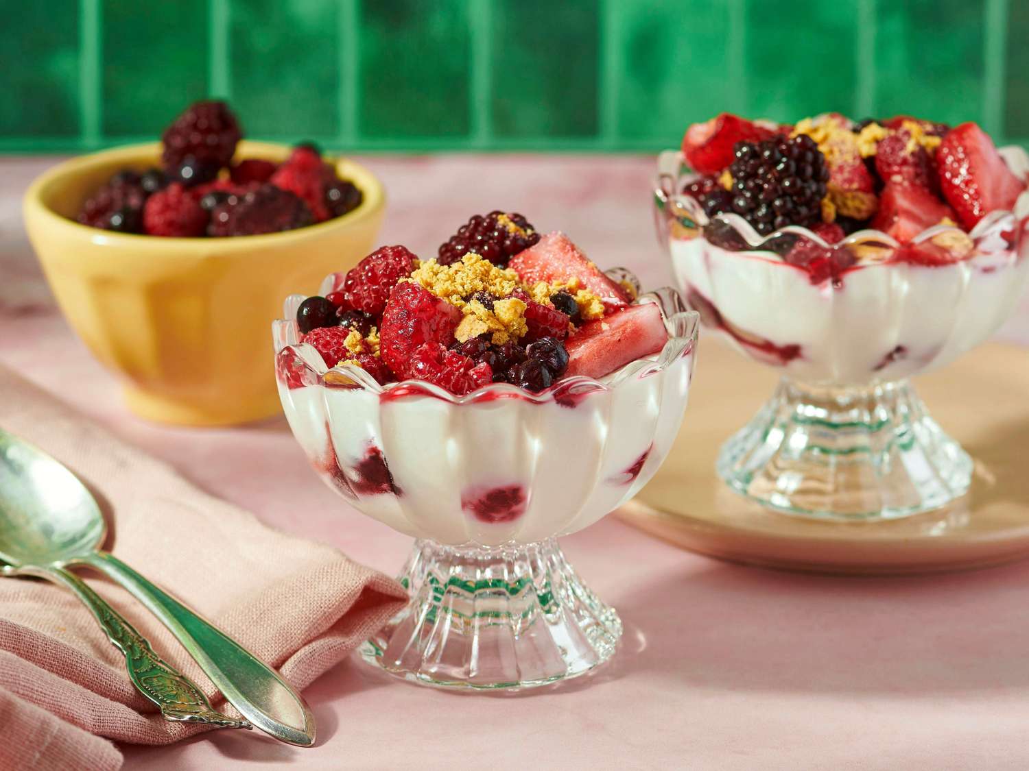 Rosary-Style Fruit Parfait with Berry Gel