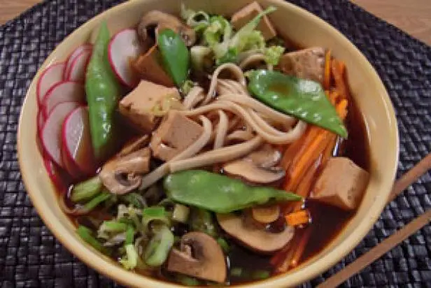 Serious Asian-Inspired Broth with Tofu and Vegetables