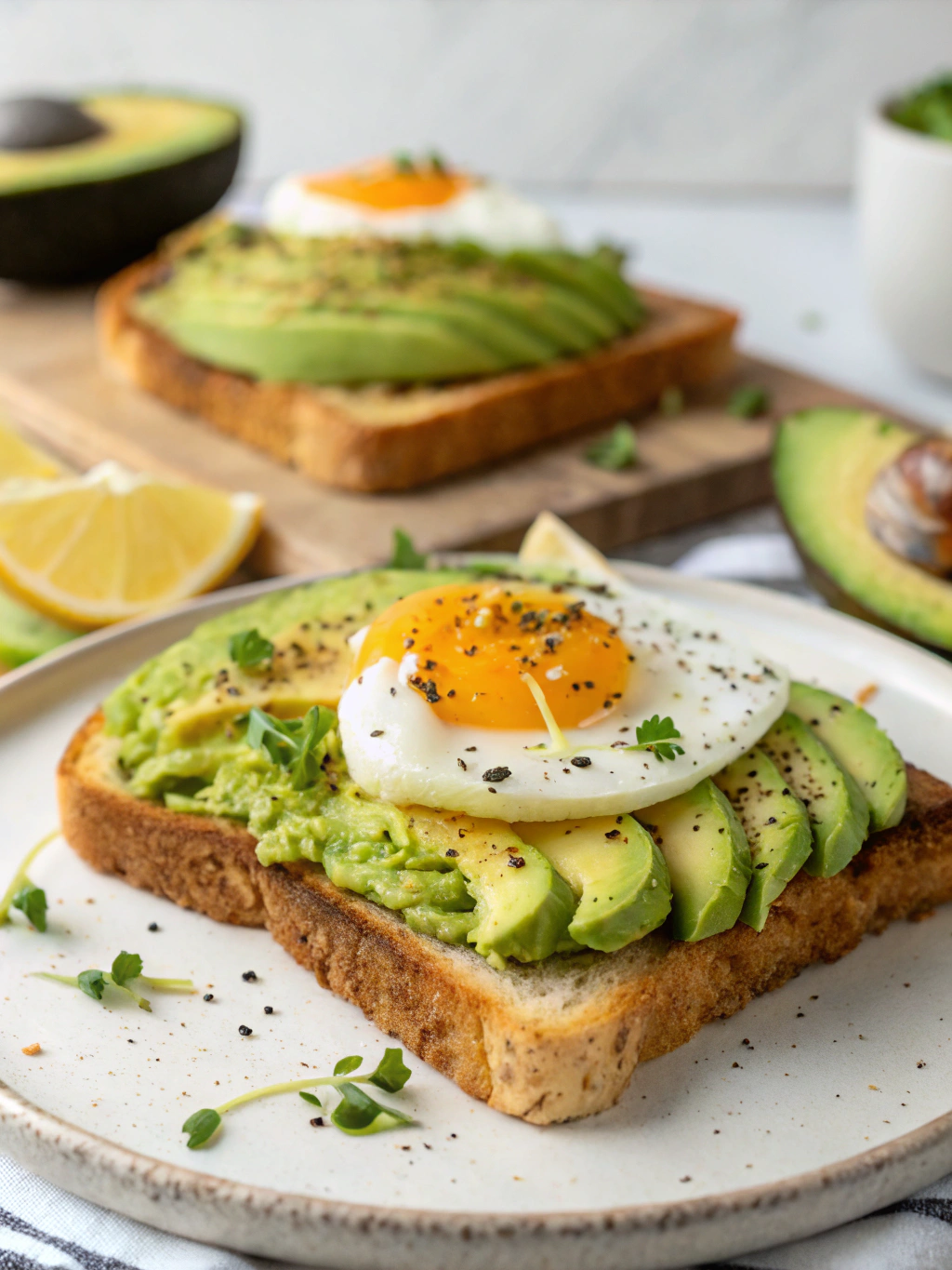 Avocado and Egg Breakfast Toast
