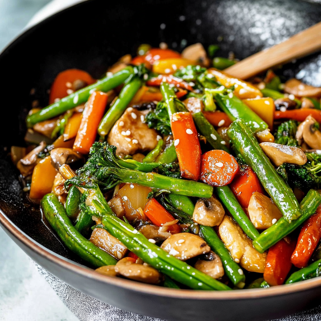 Spring Vegetable Stir-Fry with Sesame and Ginger