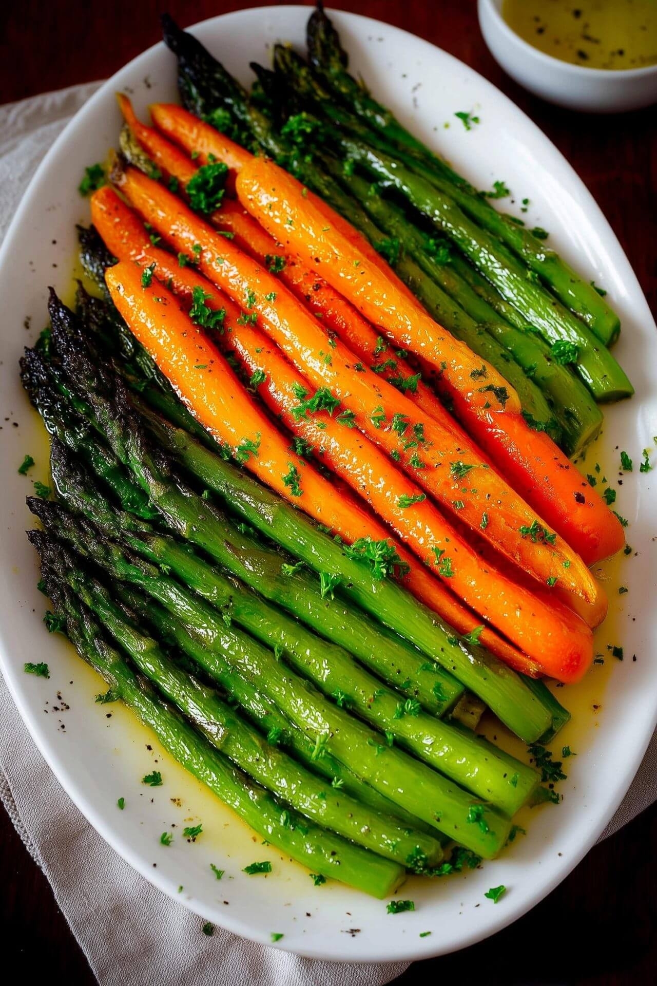 Rosemary-Glazed Chicken with Roasted Asparagus and Carrots