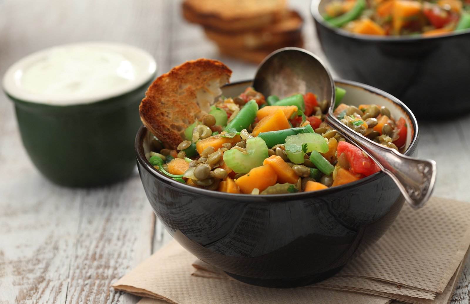 One-Pot Lentil and Sweet Potato Stew with Lemon Zest