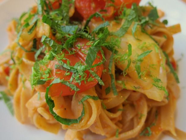 Slow-Roasted Tomato and Herb Tagliatelle