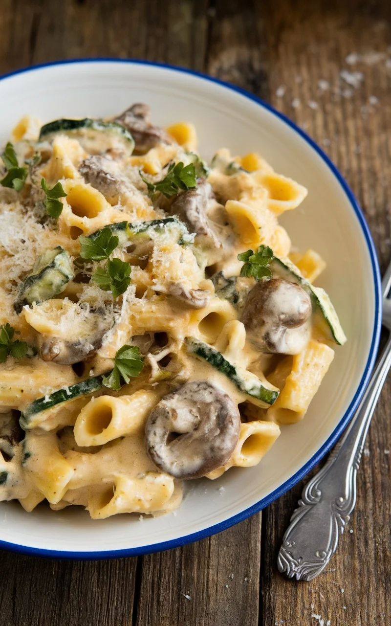 Creamy Mushroom Zucchini Noodles