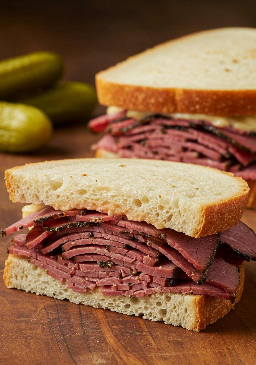 Montreal-Style Smoked Meat Sandwiches
