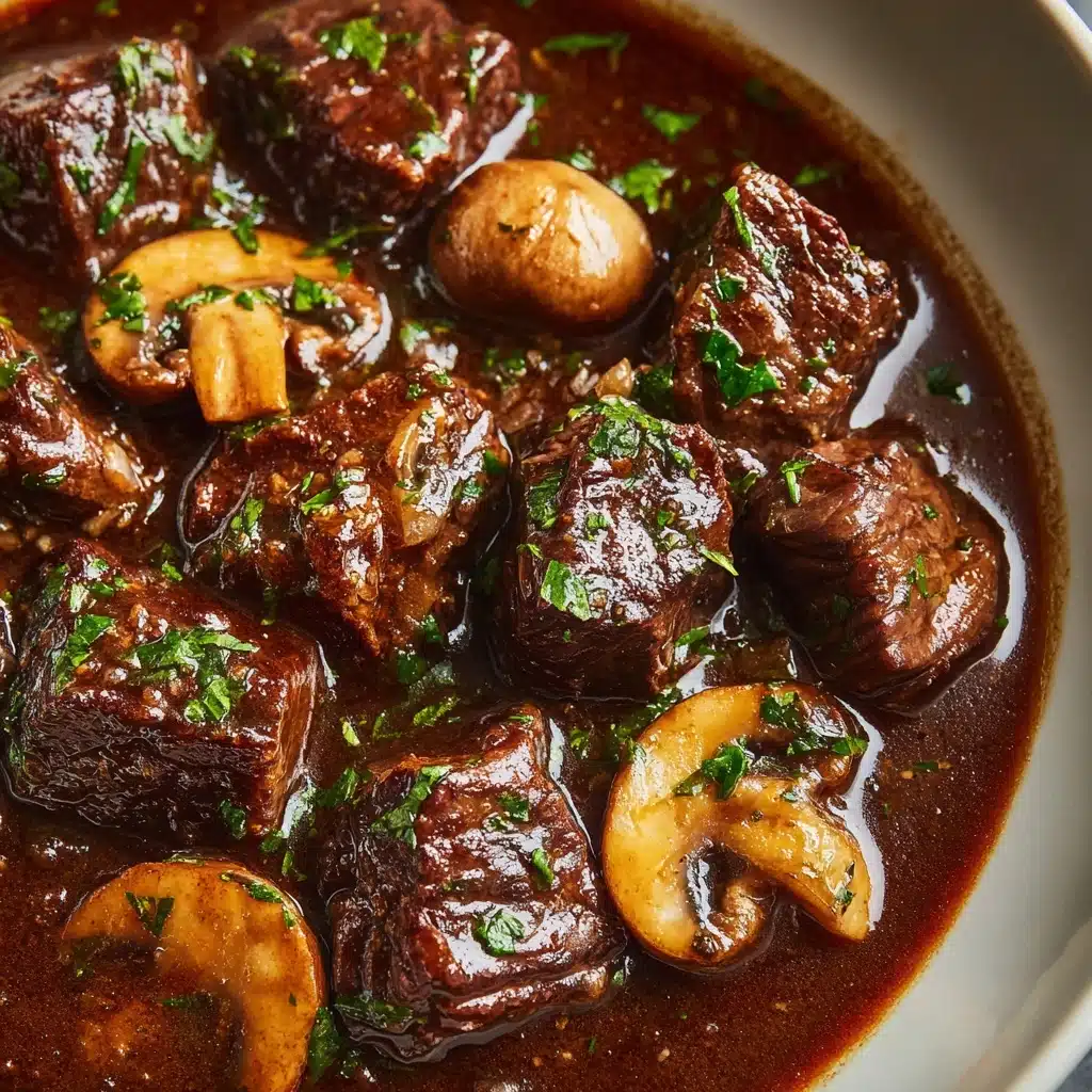 Slow-Cooked Beef and Mushroom Stew