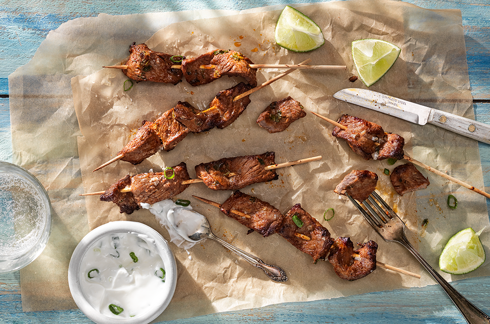 Grilled Chipotle Lime Beef Skewers