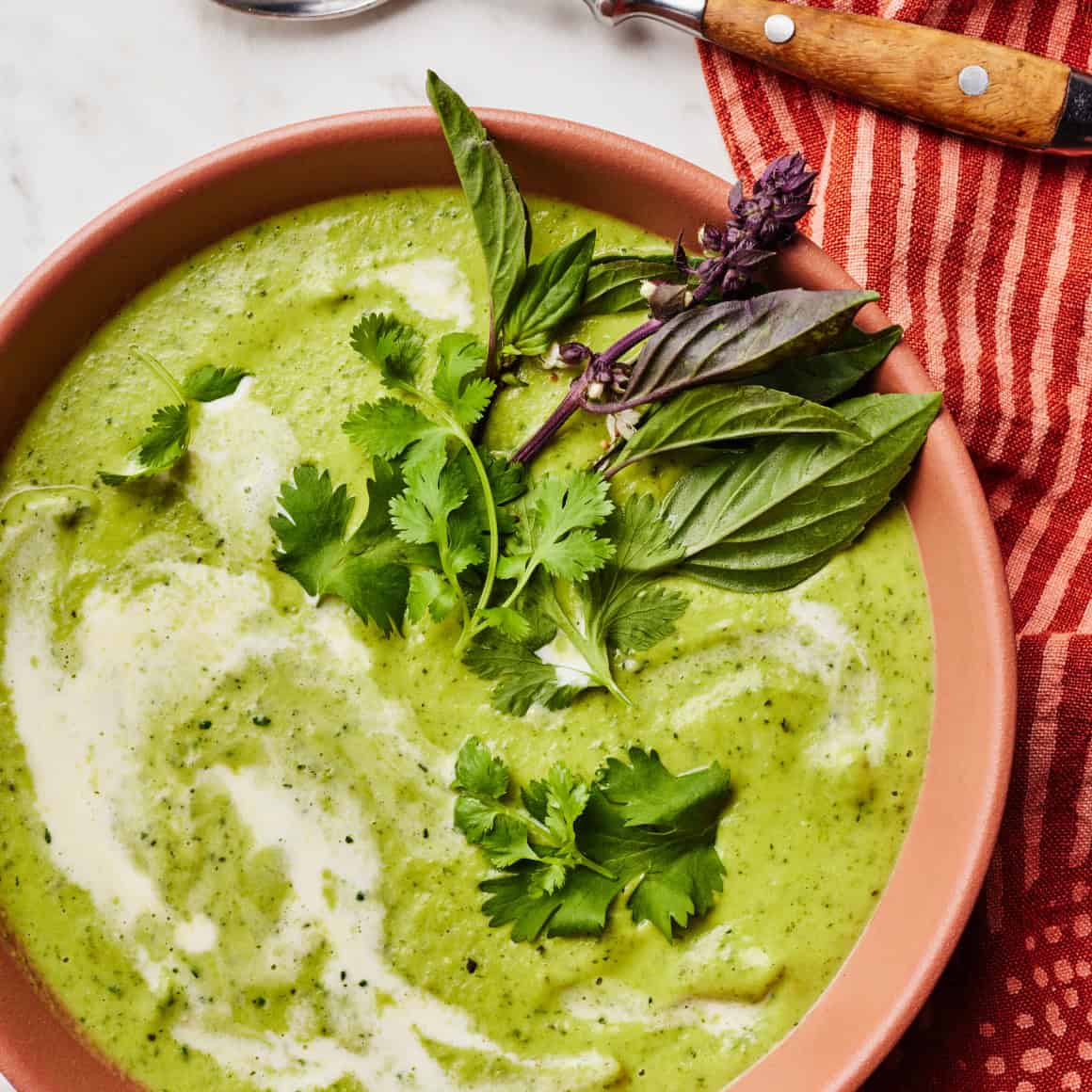 Quick Zucchini Chicken Soup with Ginger and Thyme