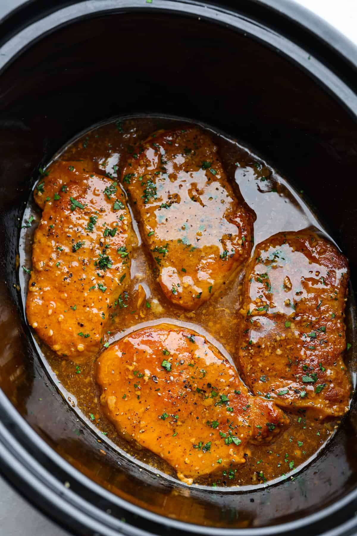 Herb-Roasted Pork Chops with Crispy Garlic