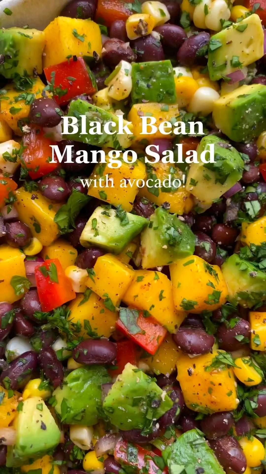 Mango-Black Bean Salad with Cilantro-Lime Dressing