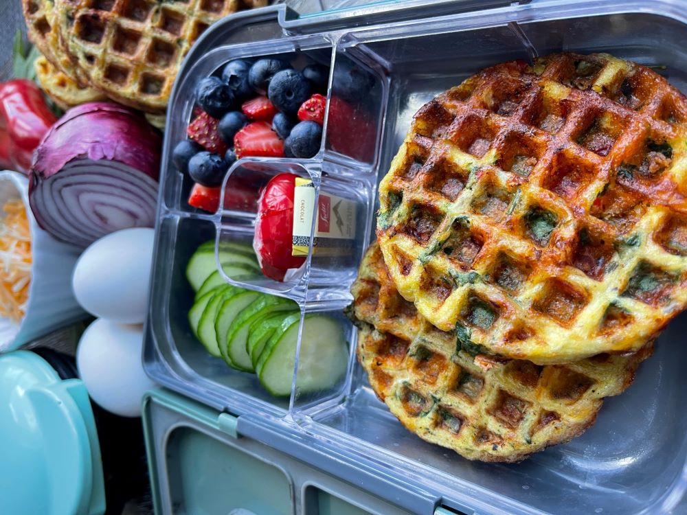 Chaffle-Style Egg and Cheese Waffles