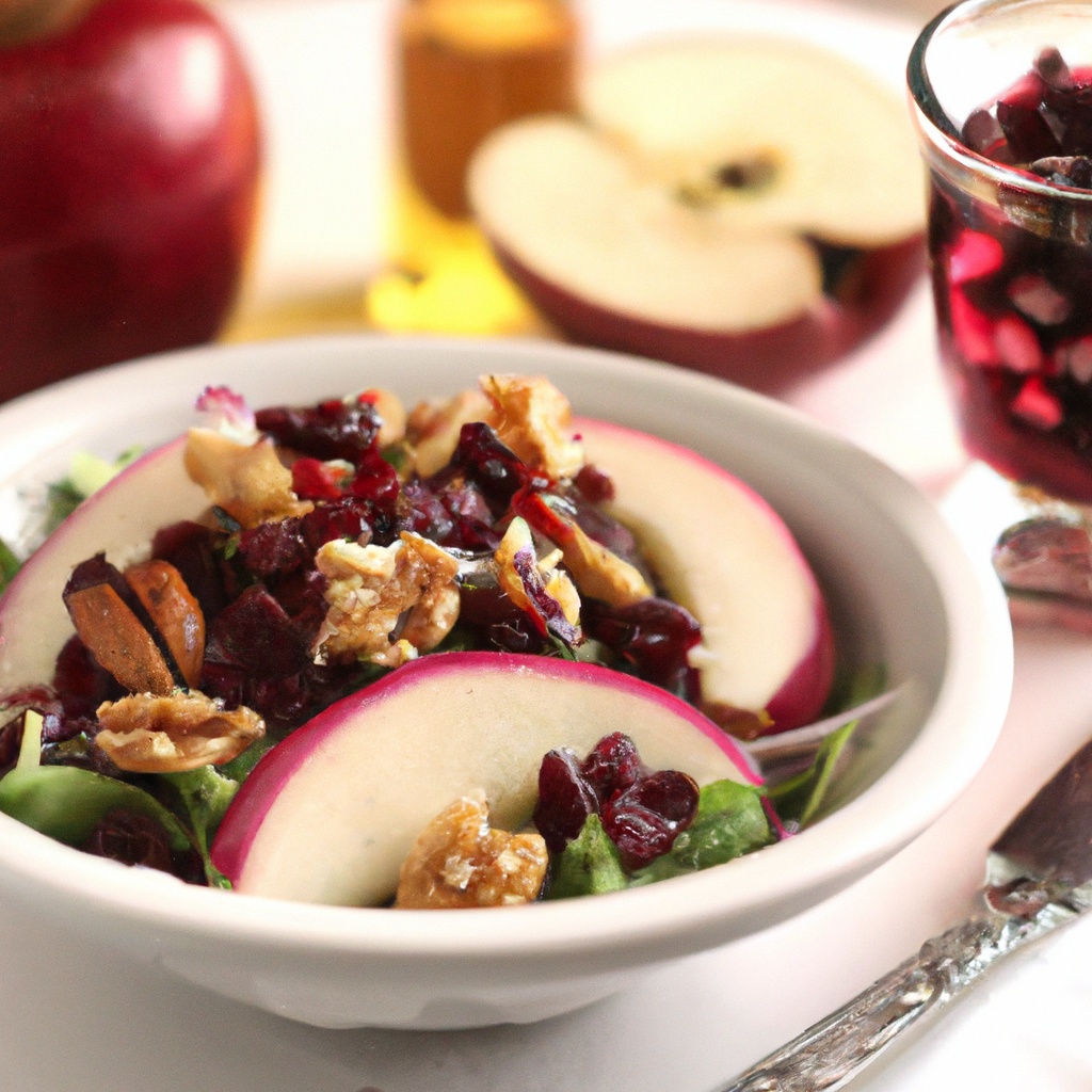 Cranberry Walnut Salad with Maple Vinaigrette