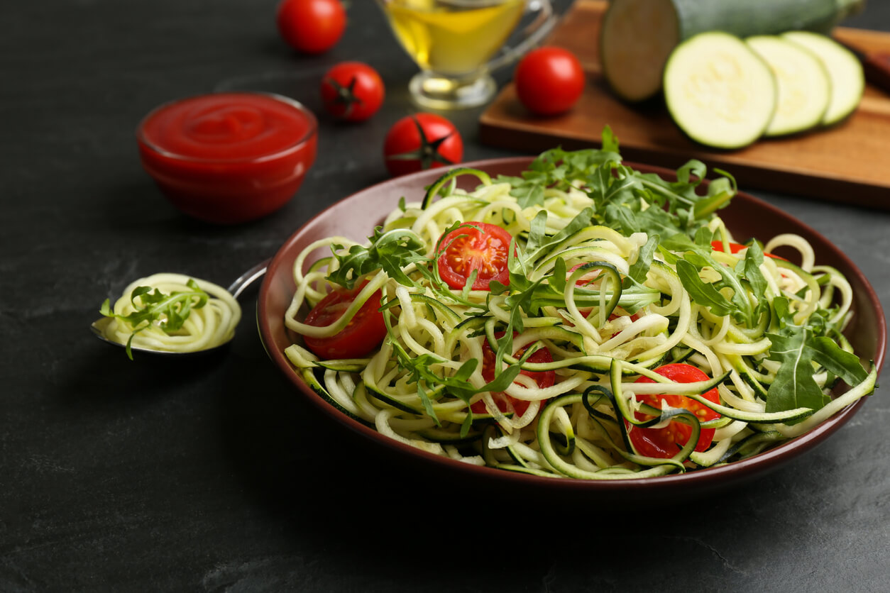 Herb-Infused Zucchini Noodles with Lemon and Cherry Tomatoes