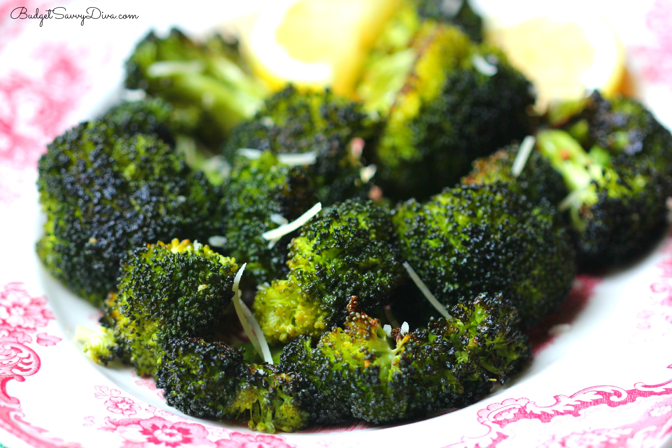 Garlic-Lemon Roasted Broccoli with Parmesan