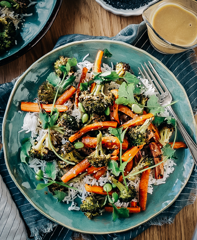 Miso-Roasted Carrot and Broccoli Salad