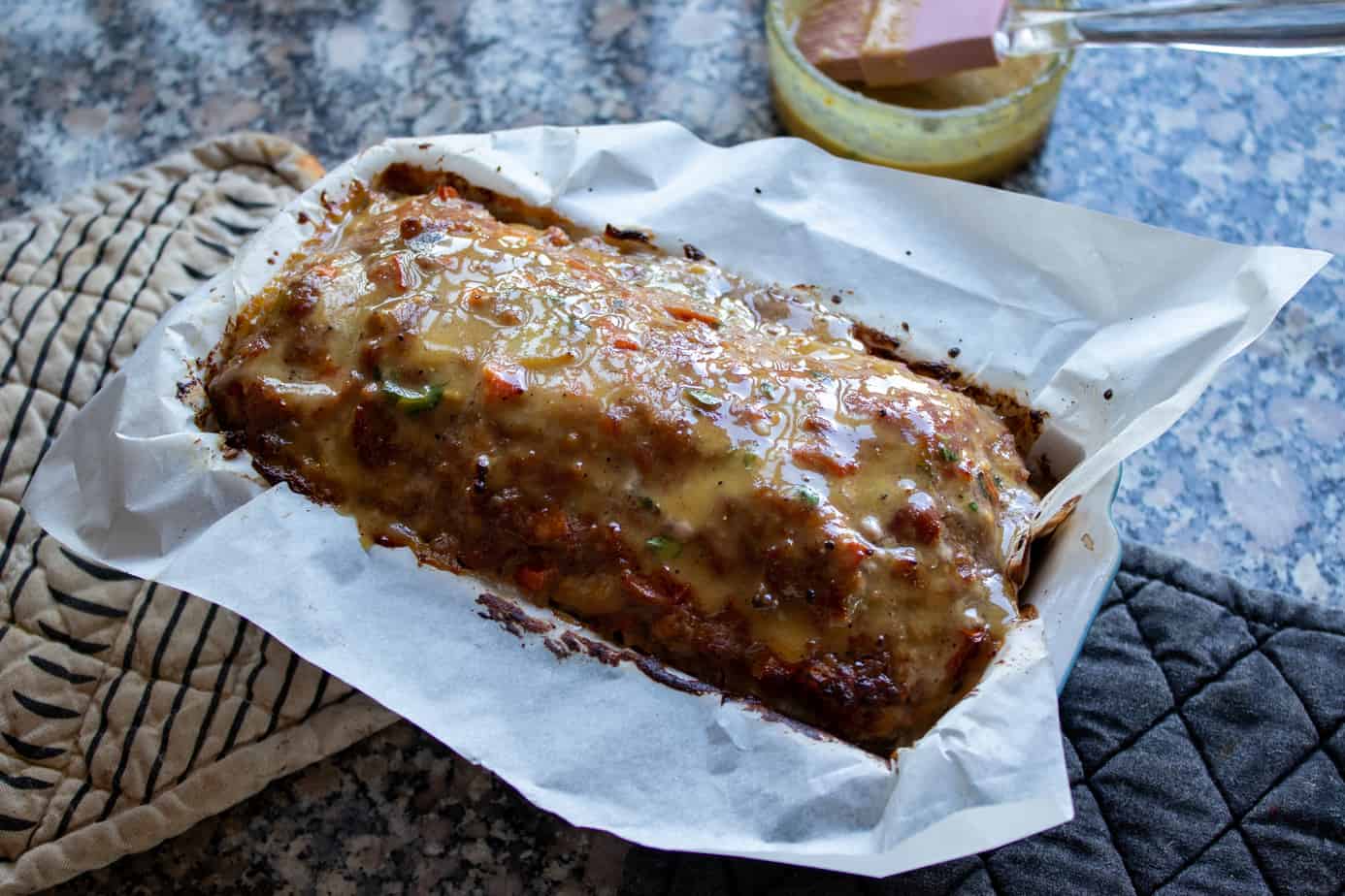 Meatloaf with Mustard Glaze