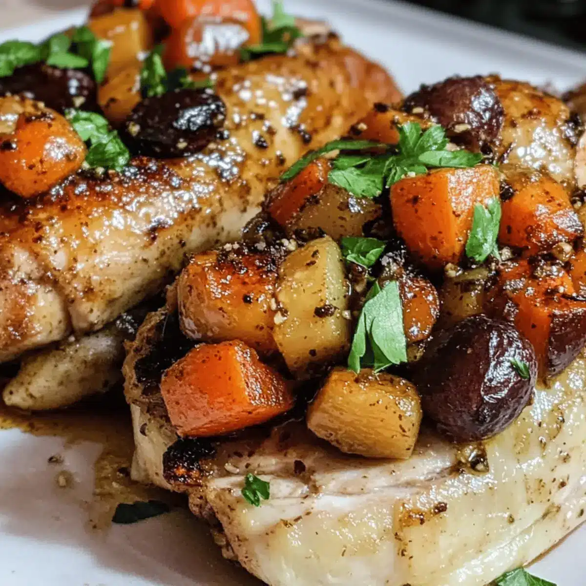 Honey-Glazed Chicken Thighs with Root Vegetables