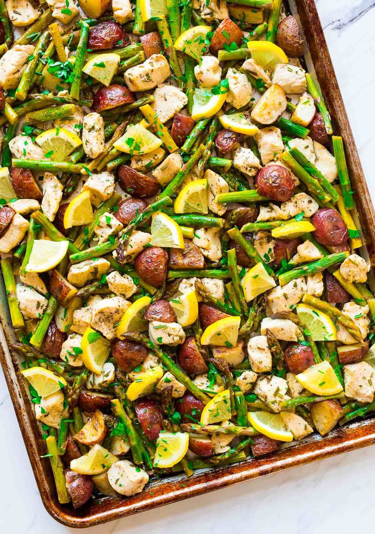 Sheet Pan Lemon-Rosemary Chicken with Asparagus