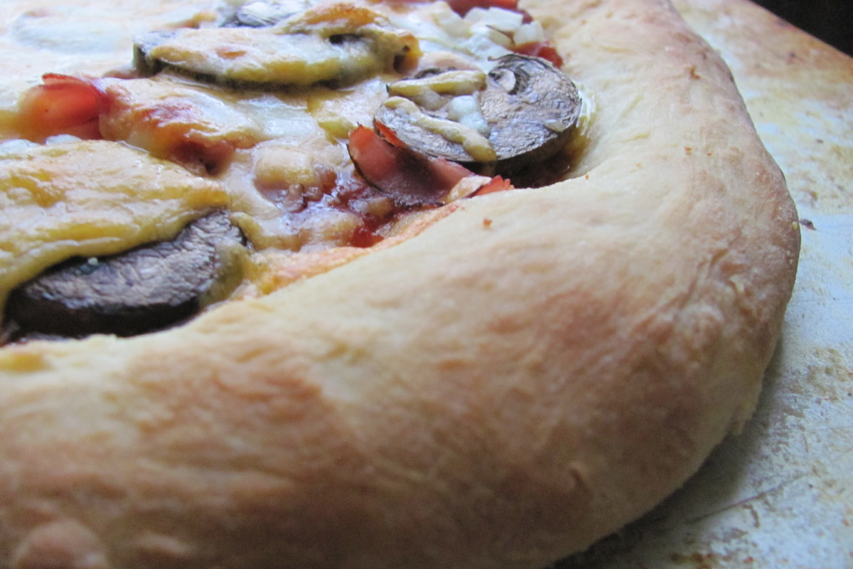 Sourdough Crust Pizza with Rosemary and Olives