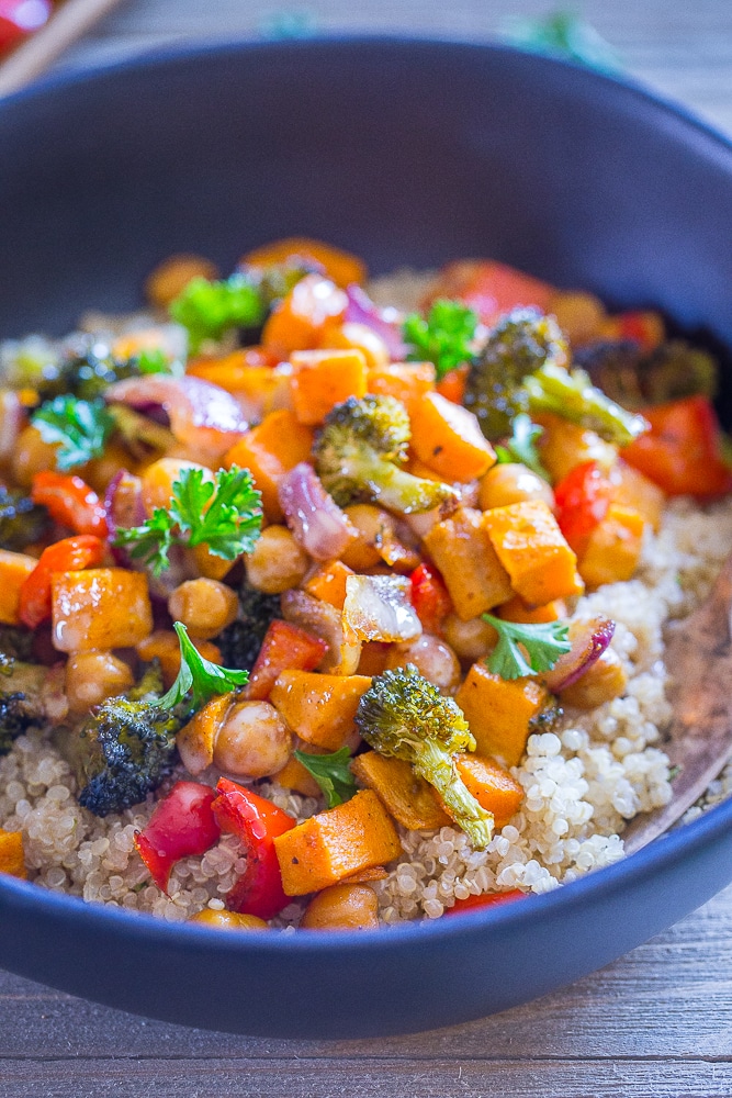 Miso-Glazed Root Vegetable and Chickpea Sheet Pan