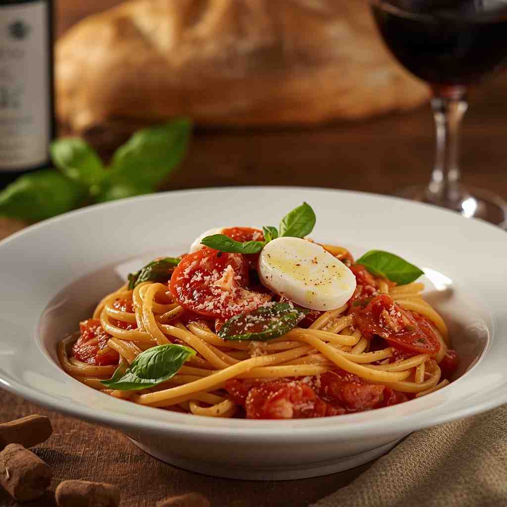 Sun-Ripened Tomato Linguine with Fresh Basil