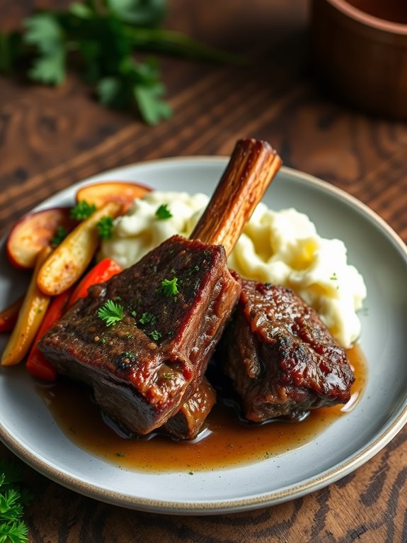 Herb-Crusted Beef Short Ribs with Root Vegetables