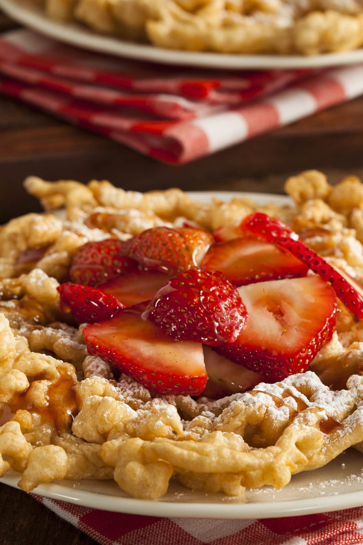 Funnel Cake-Style Pancakes with Maple Drizzle