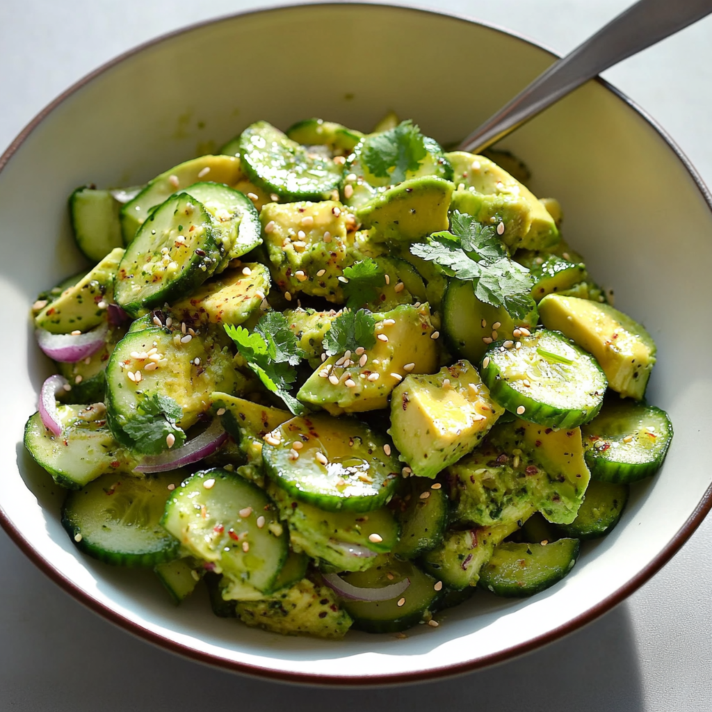 Avocado-Cucumber Salad with Hemp Seeds