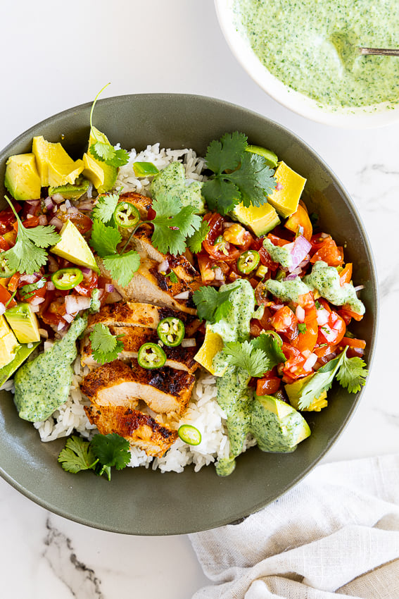 Quick Chicken Taco Bowls