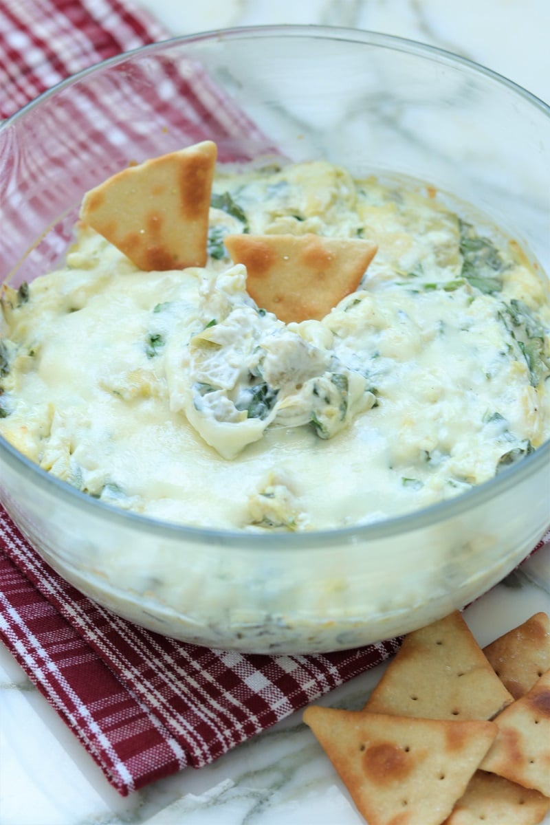 Motion Warning Spinach Artichoke Dip