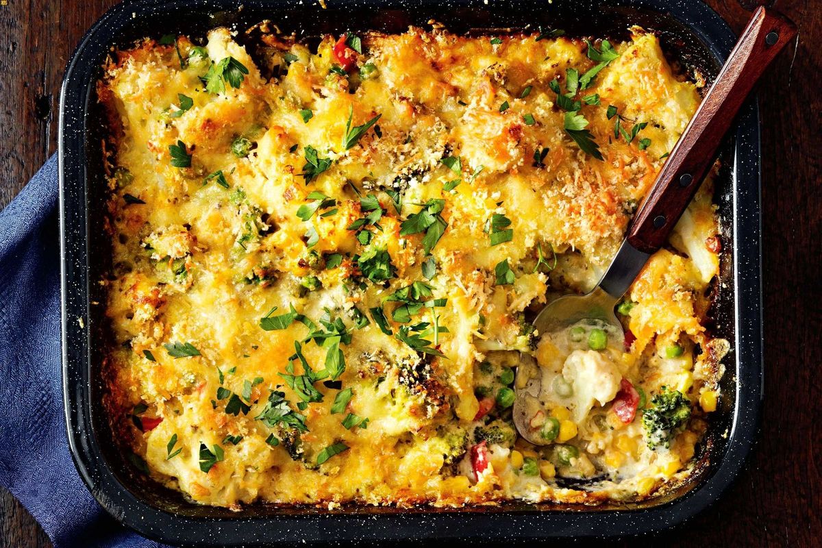 Mixed Vegetable Bake with Sesame Seeds
