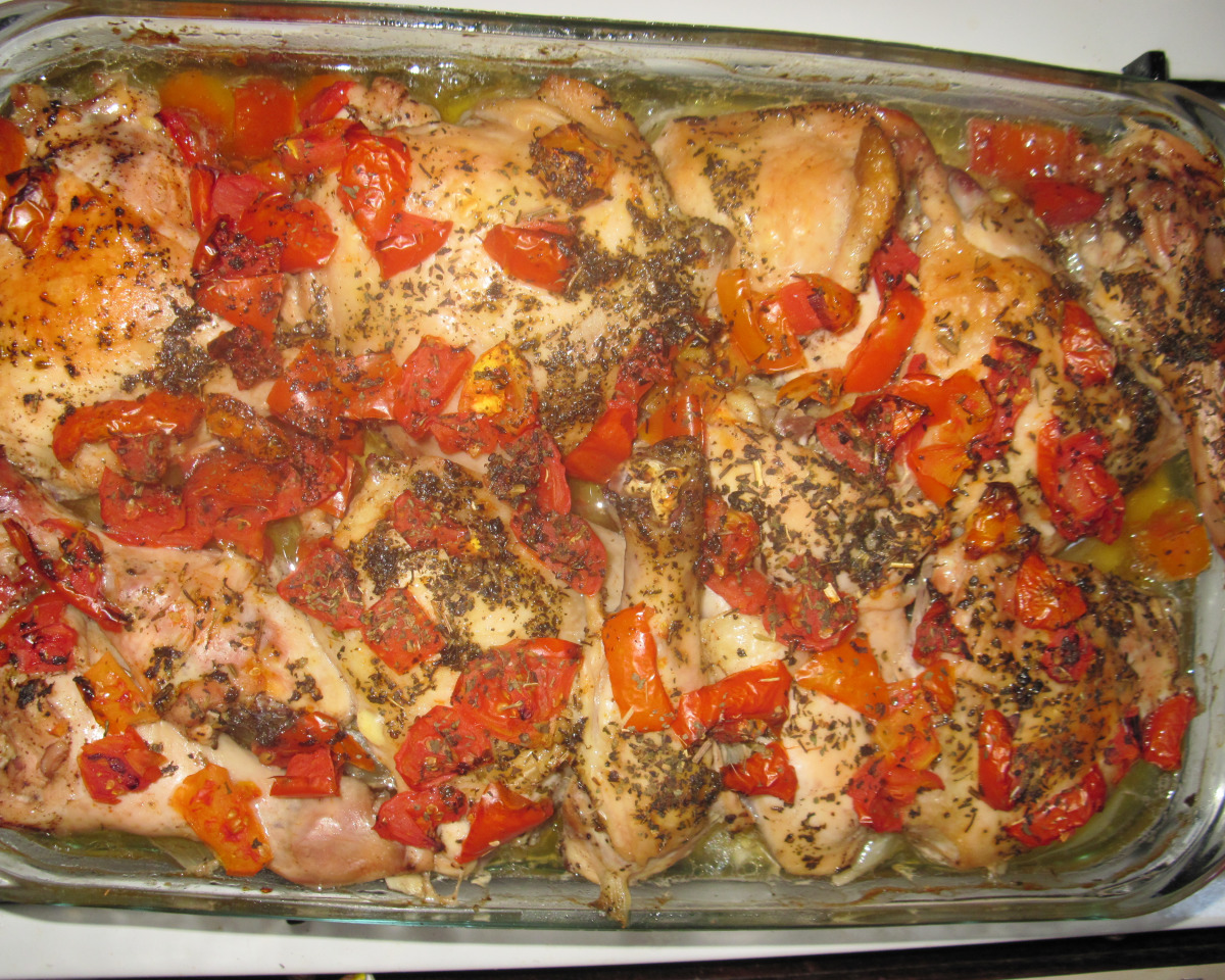 Tomato-Garlic Chicken with Cream