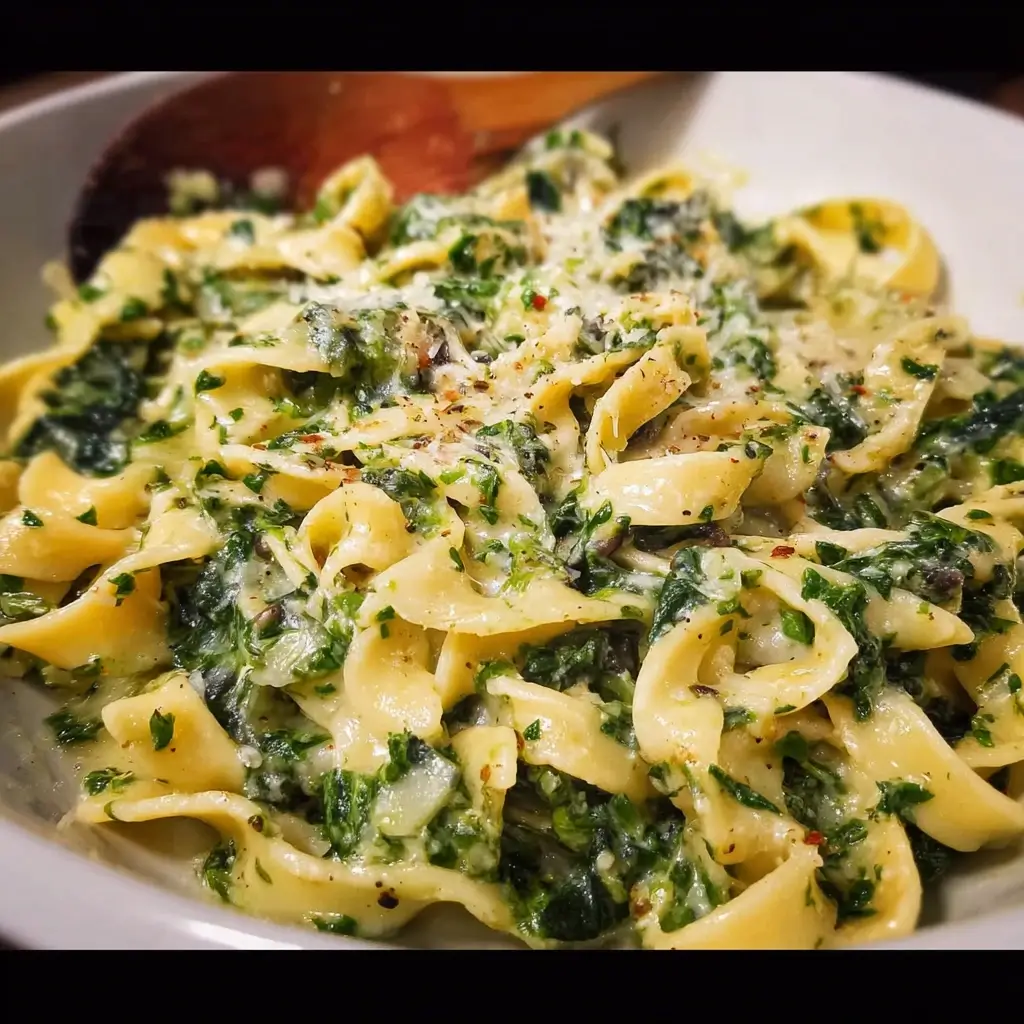 One-Pot Garlic Spinach Pasta