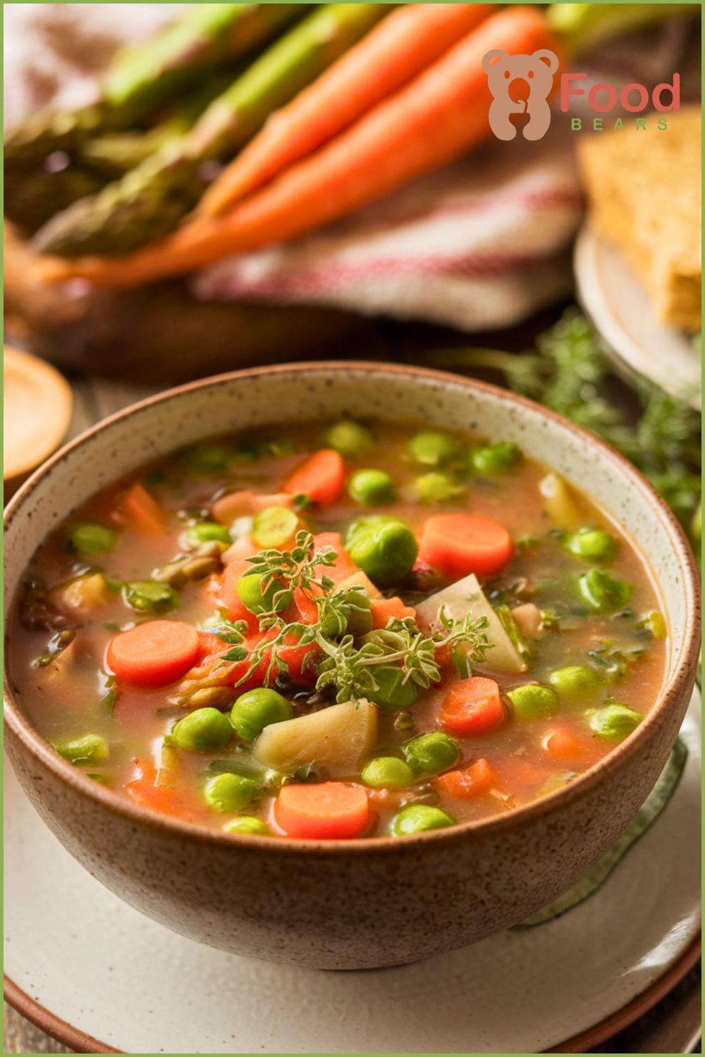 Fresh Herb Soup with Spring Vegetables