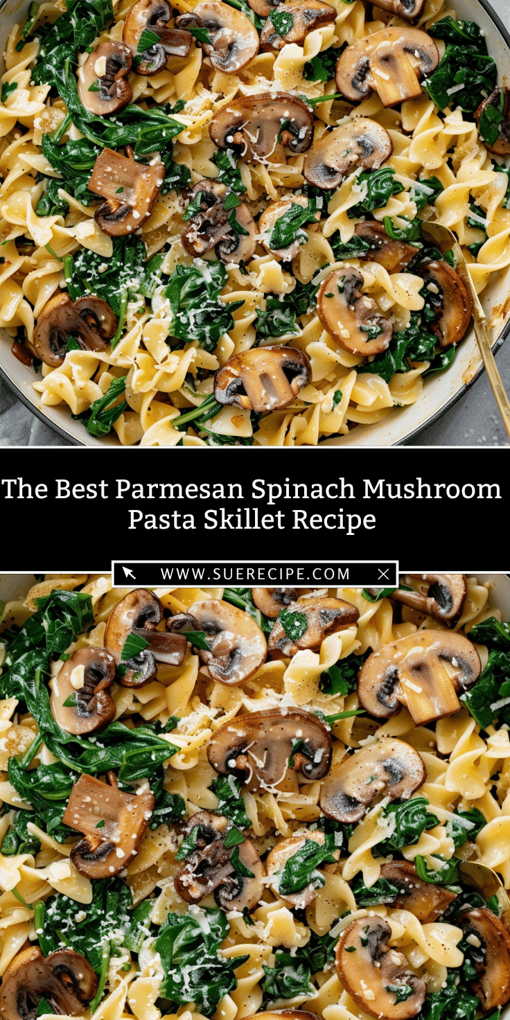 One-Pot Mushroom and Spinach Pasta with Parmesan