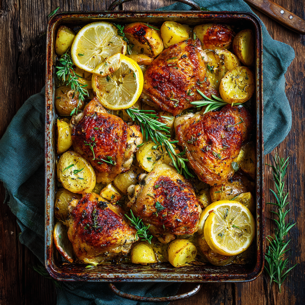 Lemon-Dill Pan-Seared Chicken with Crispy Potatoes