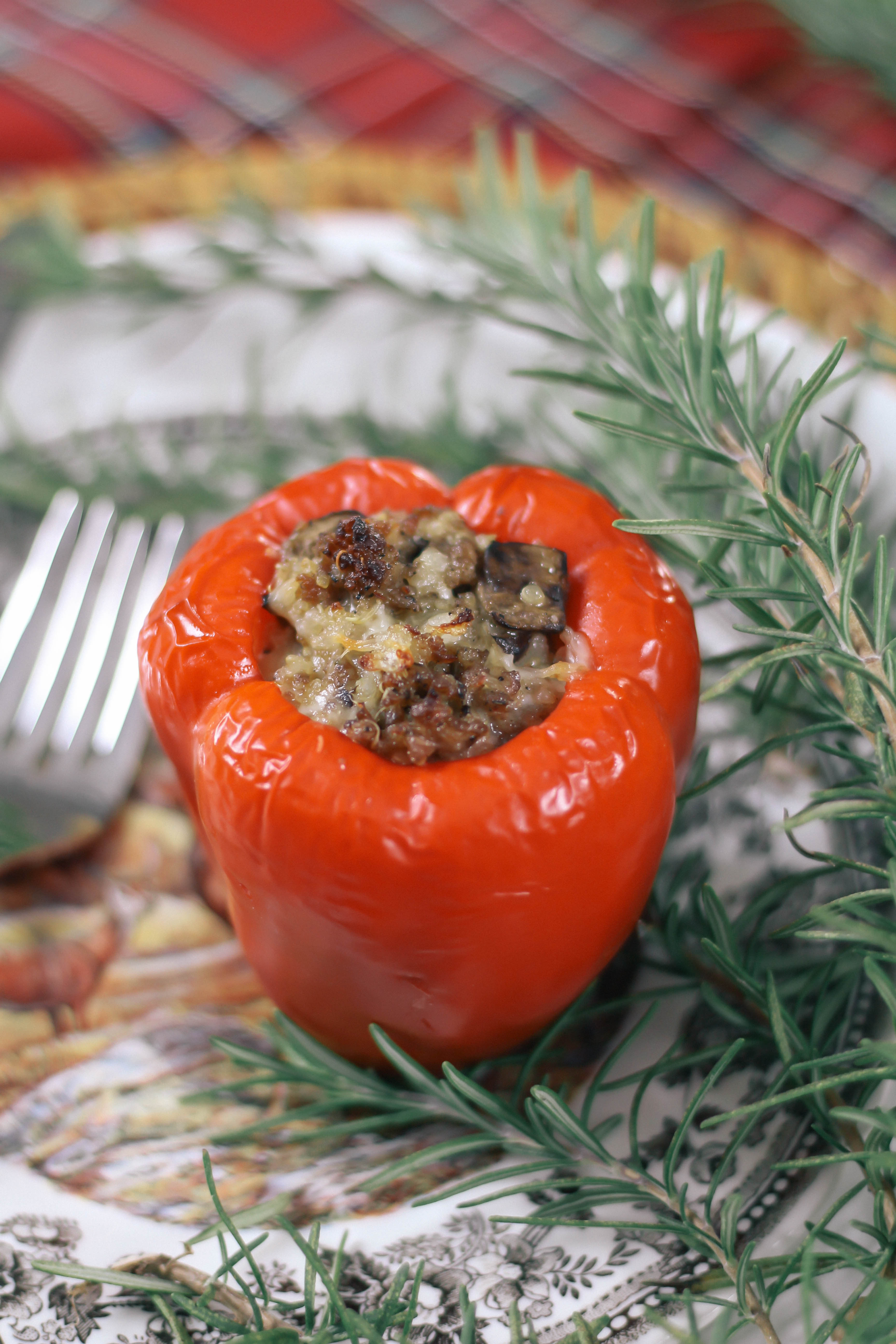 Sausage and Mushroom Stuffed Peppers