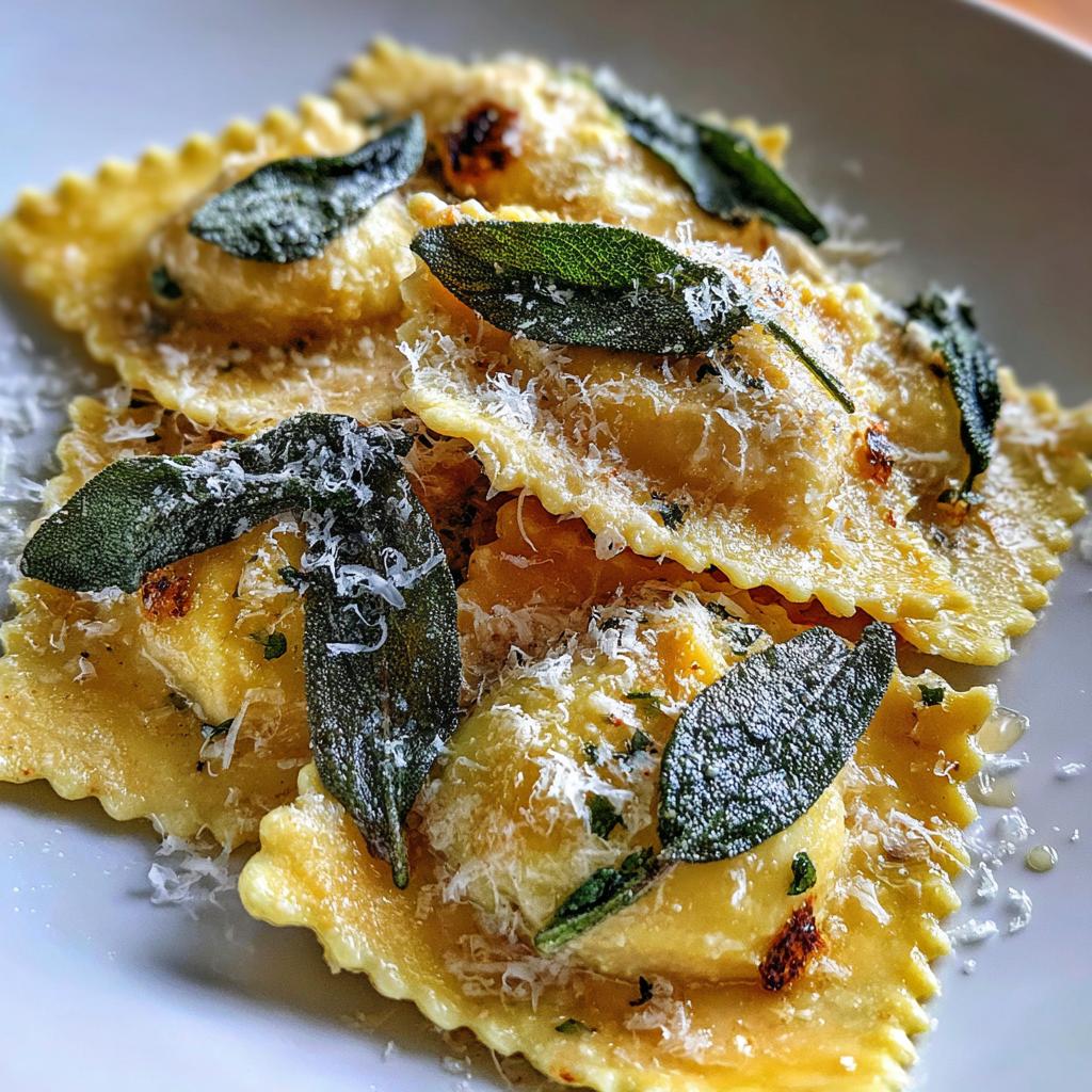 Aged Gouda Ravioli with Sage Brown Butter