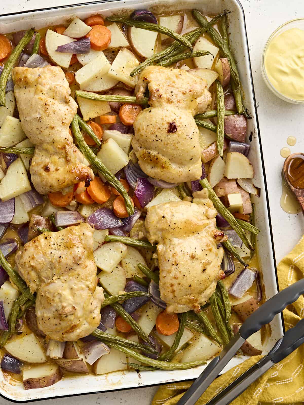 Sheet Pan Honey-Mustard Chicken with Roasted Vegetables