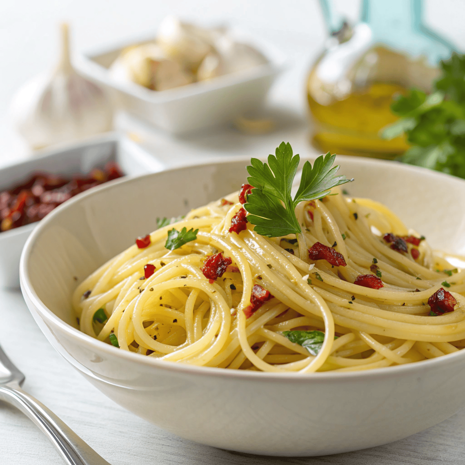 Sautéed Garlic and Olive Oil Spaghetti