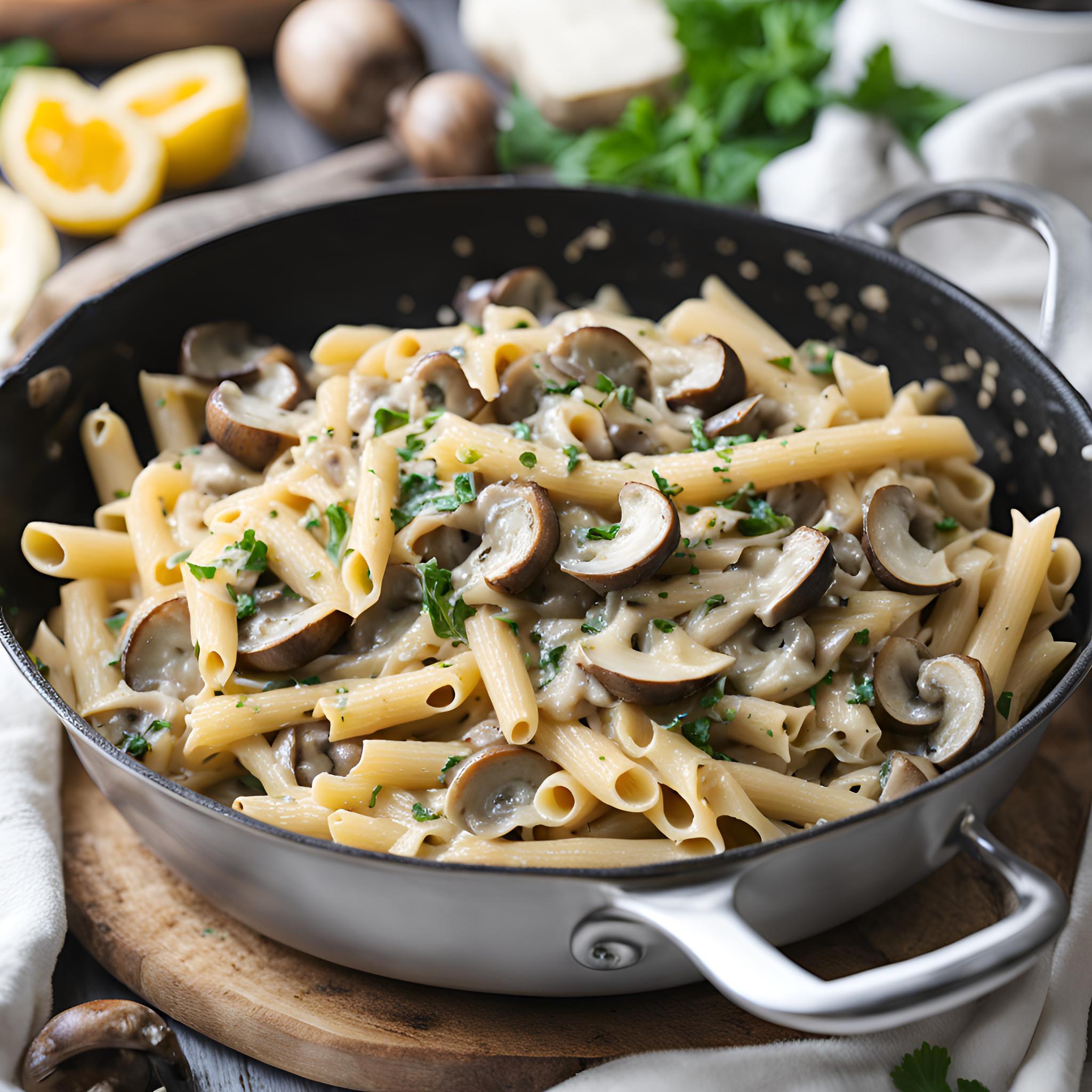 One-Pot Creamy Mushroom Pasta with Parmesan