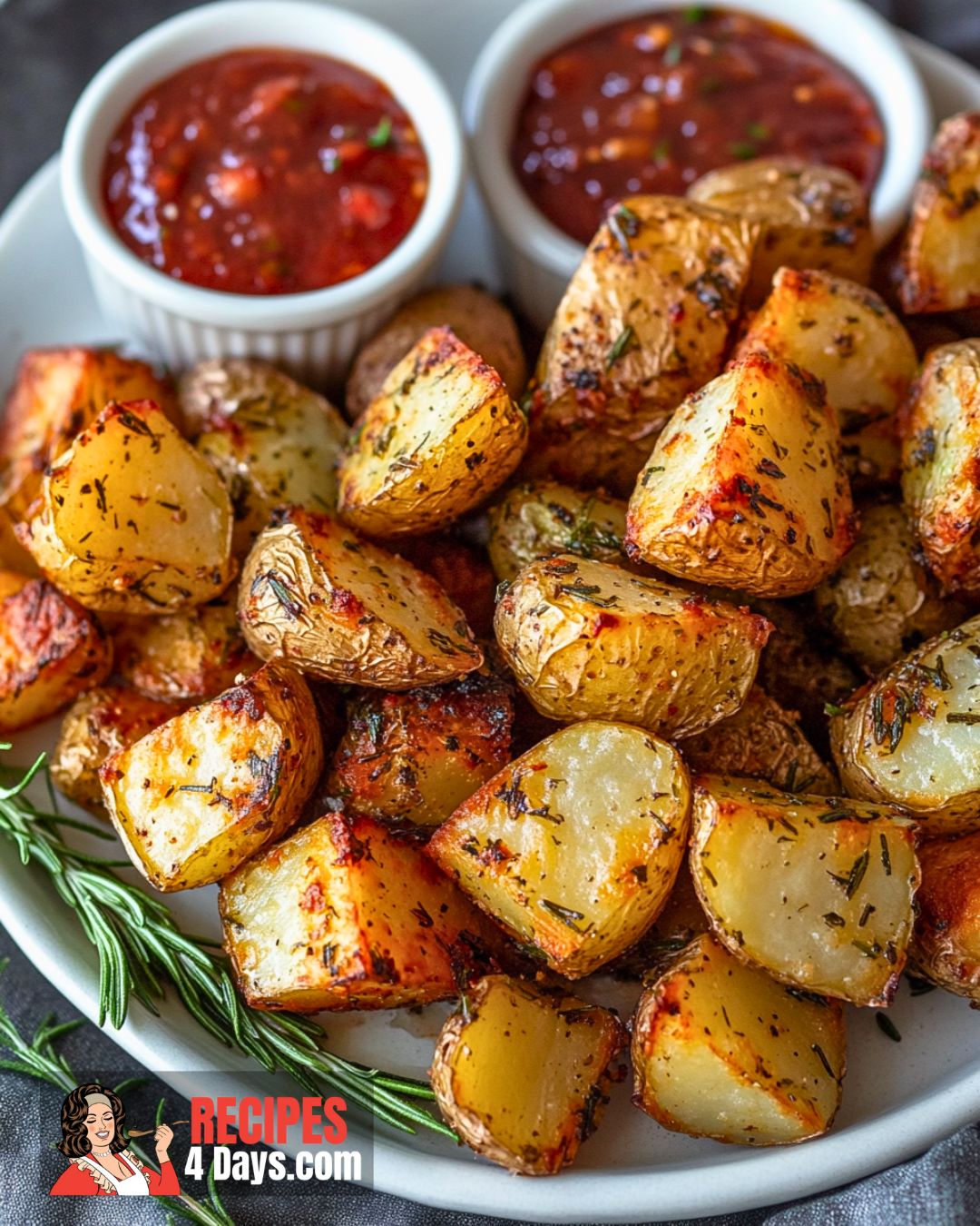 Air Fryer Crispy Rosemary Potatoes with Garlic