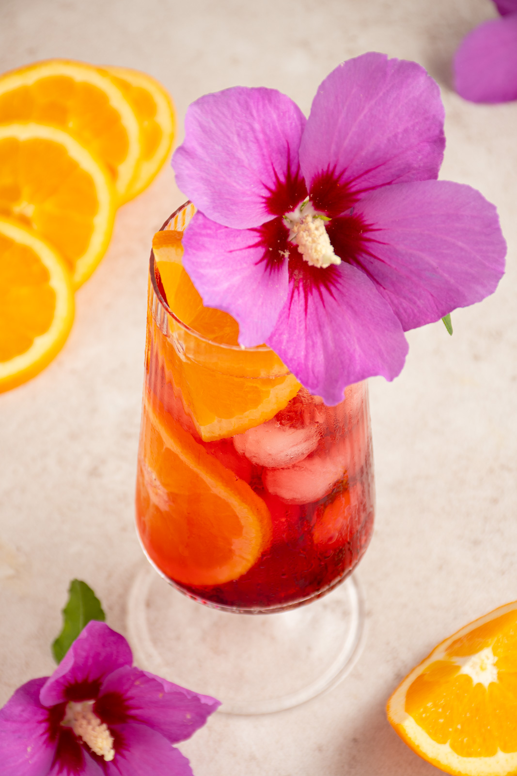 Hibiscus-Orange Aperitif Spritz