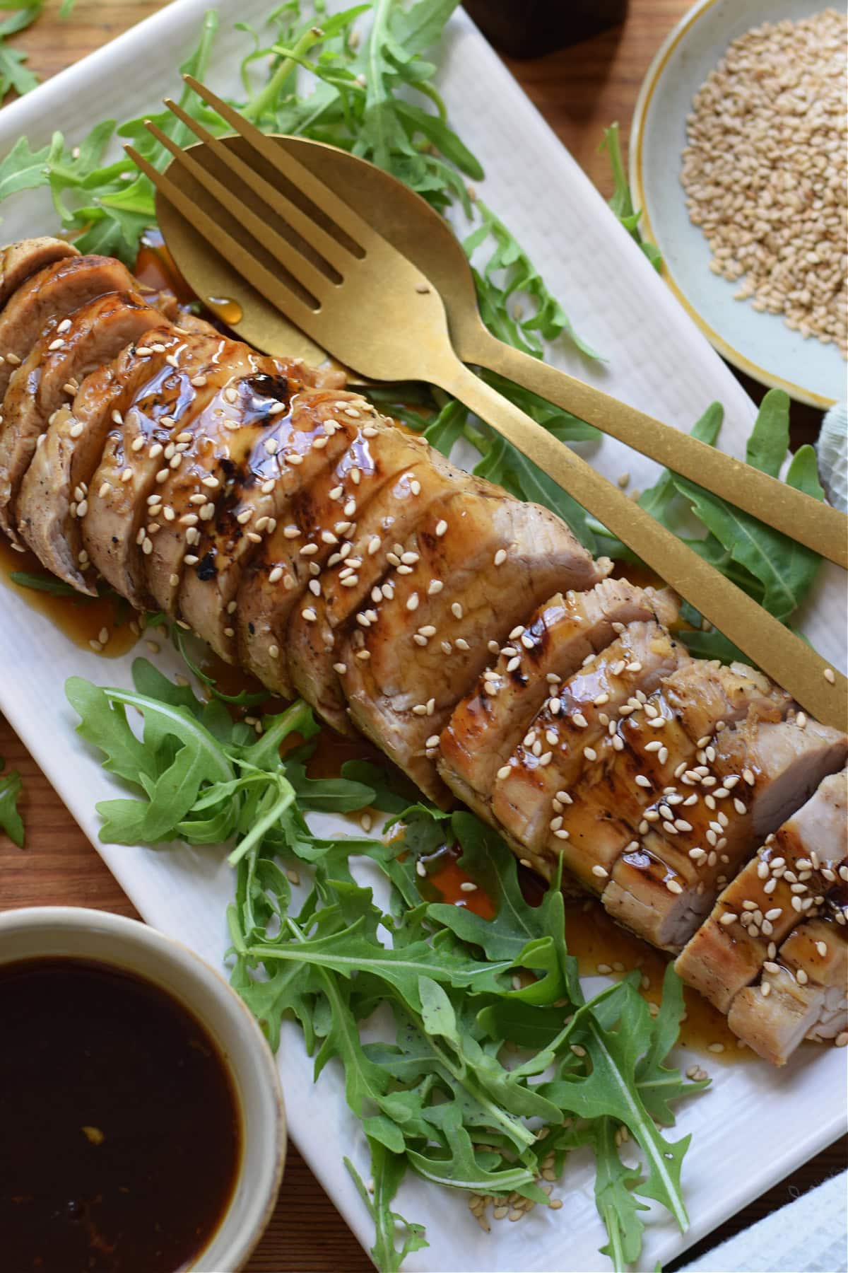 Honey-Soy Glazed Pork Tenderloin with Roasted Sweet Potatoes