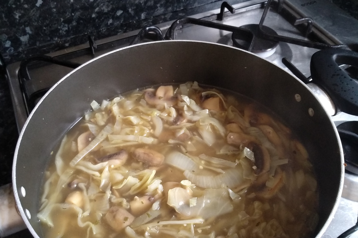 One-Pot Cabbage and Mushroom Soup