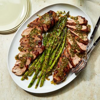 Sage-Roasted Pork Tenderloin with Asparagus