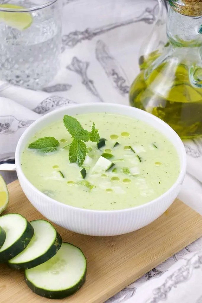 Cucumber-Celery Gazpacho with Mint