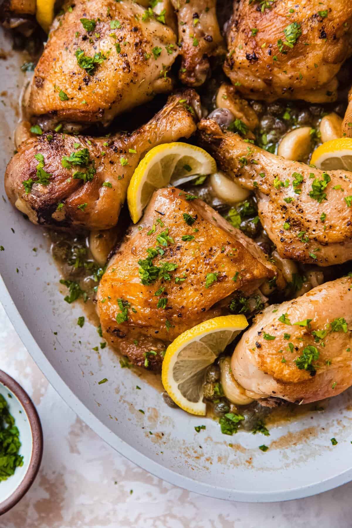 Slow-Braised Chicken Thighs with Lemon and Thyme